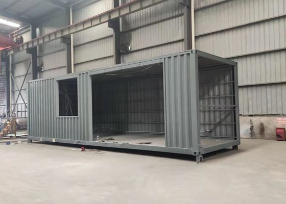 Hollow Tempered Glass Prefab Container House 21780KG Payload